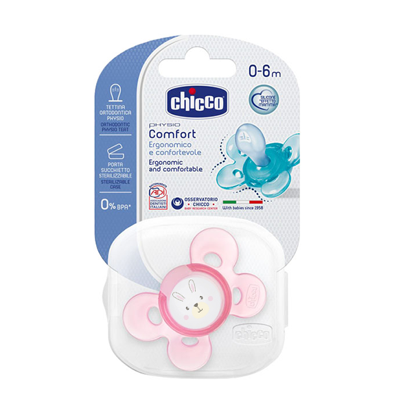 Chicco Chupete Physio Soft Todo Silicona Rosa 0-6m - Bebemundo
