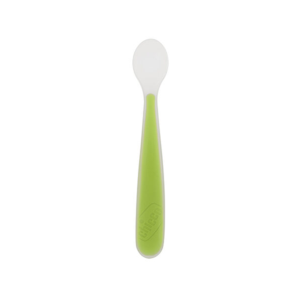 CUCHARA DE SILICON SUAVE 6M+ VERDE