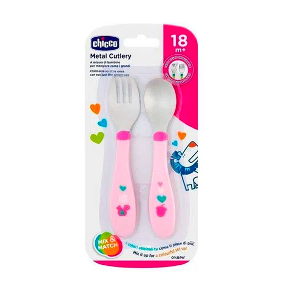 CUBIERTOS DE METAL 18M+ NIÑA : NEUTRO 8058664086634-1